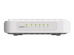 NETGEAR GS605v4 - Switch - ikke-styrt - 5 x 10/100/1000 stasjon&#230;r