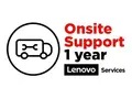 Lenovo Onsite Upgrade - Utvidet serviceavtale deler og arbeid (for system med 1-&#229;rs deponerings- eller b&#230;re-inn-garanti) - 1 &#229;r (fra opprinnelig kj&#248;psdato for utstyret) - p&#229; stedet - for K14 Gen 1; ThinkBook 14 G6 ABP; 14s Yoga G2 IAP; 16 G6 ABP; ThinkCentre neo 30a 22