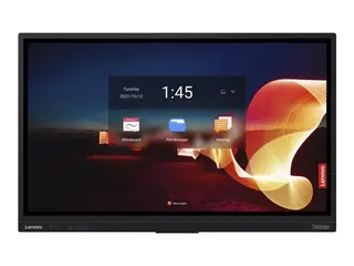 Lenovo ThinkVision T65 - 65&quot; Diagonalklasse LED-bakgrunnsbelyst LCD-skjerm interaktiv - med ber&#248;ringsskjerm (multiber&#248;ring) / 8-mikrofonsoppstilling - Smart TV - Android - 4K UHD (2160p) 3840 x 2160 - HDR - Direct LED - ravnsort