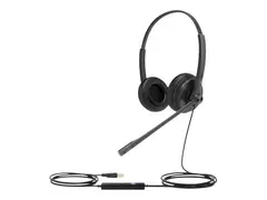 Yealink UH34 Lite Dual - Hodesett on-ear - kablet - USB - svart - UC-sertifisert - for Yealink SIP-T43, T46, T48, T53, T54, T57, VP59, T58, VP59