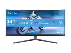 Philips Evnia 6000 34M2C6500 - OLED-skjerm gaming - kurvet - 34&quot; - 3440 x 1440 WQHD @ 175 Hz - 1000 cd/m&#178; - 1000000:1 - DisplayHDR 400 True Black - 0.03 ms - 2xHDMI, DisplayPort - m&#248;rk skifer