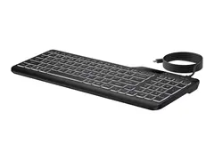 HP 405 - Tastatur - muletienhet 65% - compact - bakbelysning - USB - QWERTY - Internasjonal engelsk / kanadisk fransk - svart