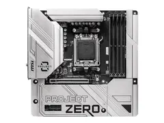 MSI B650M PROJECT ZERO - Hovedkort - mikro ATX Socket AM5 - AMD B650 Chipset - USB 3.2 Gen 1, USB 3.2 Gen 2, USB-C 3.2 Gen2, USB-C 3.2 Gen 2x2 - 2.5 Gigabit LAN, Bluetooth, Wi-Fi - innbygd grafikk (CPU kreves) - HD-lyd (8-kanalers)