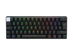 Logitech G PRO X 60 - Tastatur - 60% - TKL bakgrunnsbelyst - tr&#229;dl&#248;s - 2.4 GHz, Bluetooth - QWERTY - Pan Nordic - svart