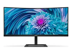 Philips E-line 346E2CUAE - LED-skjerm - kurvet 34&quot; - 3440 x 1440 UWQHD @ 100 Hz - VA - 300 cd/m&#178; - 3000:1 - 1 ms - HDMI, DisplayPort, USB-C - h&#248;yttalere - teksturert svart