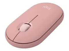 Logitech Pebble Mouse 2 M350s - Mus optisk - 3 knapper - tr&#229;dl&#248;s - Bluetooth 5.2 LE - tonal rosa