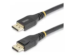 StarTech.com 50ft (15m) VESA-Certified Active DisplayPort 1.4 Cable, DP8K w/HBR3/HDR10/MST/DSC 1.2/HDCP 2.2, 8K 60Hz, 4K 120Hz Video Active DP 1.4 Cable M/M (DP14A-15M-DP-CABLE) - DisplayPort-kabel - DisplayPort (hann) til DisplayPort (hann) - DisplayPort 1.4 - 15 m - Active Copper Cable, aktiv, 4K-st&#248;tte, 8K-st&#248;tte - svart