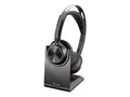 Poly Voyager Focus 2 - Hodesett on-ear - Bluetooth - tr&#229;dl&#248;s, kablet - USB-A - svart