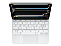 Apple Magic Keyboard - Tastatur og folioveske med styrepute - bakbelysning - Apple Smart connector - QWERTZ - Tysk - hvit - for Apple 11-inch iPad Pro (M4)