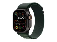 Apple Watch Ultra 2 - 49 mm - svart titan smartklokke med Alpine Loop - tekstil - m&#248;rkegr&#248;nn - b&#229;ndbredde: S - 64 GB - LTE, Wi-Fi 4, UWB, Bluetooth - 4G - 61.8 g