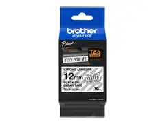 Brother TZe-S131 - Ekstra sterk adhesiv svart p&#229; blank - Rull (1,2 cm x 8 m) 1 kassett(er) laminert teip - for Brother PT-D210, D600, H110; P-Touch PT-1005, 1880, E800, H110; P-Touch Cube Plus PT-P710