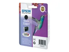 Epson T0801 - Svart - original bl&#230;re med RF/lyd-alarm - blekkpatron - for Stylus Photo P50, PX650, PX660, PX700, PX710, PX720, PX730, PX800, PX810, PX820, PX830