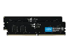Crucial - DDR5 - sett - 16 GB: 2 x 8 GB - DIMM 288-pin 5600 MHz / PC5-44800 - CL46 - 1.1 V - ikke-bufret - on-die ECC - svart