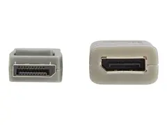 Eaton Tripp Lite Series DisplayPort Extension Cable with Active Repeater and Latching Connector (M/F), 4K 60 Hz, HDR, 4:4:4, HDCP 2.2, 20 ft. (6.1 m), TAA DisplayPort-kabel - TAA-samsvar - DisplayPort (hann) til DisplayPort (hunn) - DisplayPort 1.2 - 6.1 m - passiv, 4K 60Hz st&#248;tte, aktiv forsterker, gullbelagte kontakter - gr&#229;, svart