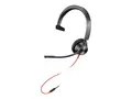 Poly Blackwire 3315 - Hodesett - on-ear - kablet 3,5 mm jakk - svart - Optimert for UC