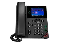 Poly VVX 350 - VoIP-telefon - treveis anropskapasitet SIP, SDP, SRTP - 6 linjer - svart - Samsvar med GSA Trade - TAA-samsvar