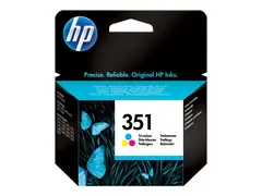 HP 351 - 3.5 ml - farge (cyan, magenta, gul) original - blekkpatron - for Deskjet D4268; Photosmart C4483, C4486, C4488, C4524, C4583, C4585, C4588, C5225