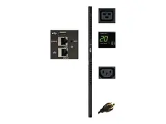 Eaton 3.7kW Single-Phase Switched PDU LX Interface, 208/230V Outlets (20 C13 &amp; 4 C19), C20/L6-20P, 0U, TAA - str&#248;mfordelerenhet - 3.84 kW - TAA-samsvar