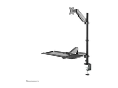 Neomounts DS90-325BL1 - Monteringssett (helbevegelsesarm) sit-stand workstation - for LCD-skjerm / PC-utstyr - st&#229;l - svart - skjermst&#248;rrelse: 17&quot;-32&quot; - klemmemonterbar, malje, skrivebordsmonterbar