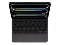 Apple Magic Keyboard - Tastatur og folioveske med styrepute - bakbelysning - Apple Smart connector - Svensk - svart - for Apple 11-inch iPad Pro (M4)