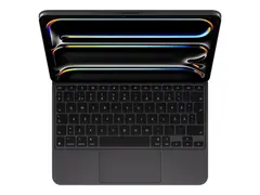 Apple Magic Keyboard - Tastatur og folioveske med styrepute - bakbelysning - Apple Smart connector - Svensk - svart - for Apple 11-inch iPad Pro (M4)