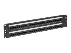 Eaton Tripp Lite Series 48-Port Cat6 Cat5 Patch Panel Rackmount 110 Punch Down RJ45 Ethernet 1URM 568B Koblingspanel - CAT 6 - 19&quot; - 48 porter