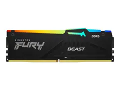 Kingston FURY Beast RGB - DDR5 - modul - 16 GB DIMM 288-pin - 6000 MHz / PC5-48000 - CL36 - 1.35 V - ikke-bufret - on-die ECC - svart