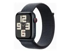 Apple Watch SE (GPS + Cellular) 2. generasjon - 44 mm - midnattsaluminium - smartklokke med sportssl&#248;yfe - myk dobbeltlagsnylon - ink - h&#229;ndleddst&#248;rrelse: 130-200 mm - 32 GB - LTE, Wi-Fi 4, Bluetooth - 4G - 33 g