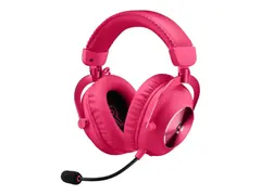 Logitech G Pro X 2 - Hodesett - full st&#248;rrelse Bluetooth / LIGHTSPEED - tr&#229;dl&#248;s, kablet - 3,5 mm jakk - lydisolerende - magenta