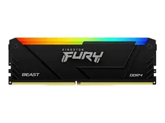 Kingston FURY Beast RGB - DDR4 - sett - 16 GB: 2 x 8 GB DIMM 288-pin - 3733 MHz / PC4-29800 - ikke-bufret