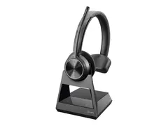 Poly Savi 7310 - Savi 7300 series hodesett - on-ear - DECT - tr&#229;dl&#248;s - USB-A via DECT adapter - svart - UC-sertifisert