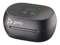 Poly Voyager Free 60+ UC M - True wireless-hodetelefoner med mikrofon i &#248;ret - Bluetooth - aktiv st&#248;ydemping - karbon sort