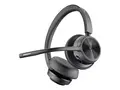 Poly Voyager 4320-M - Voyager 4300 series hodesett - on-ear - Bluetooth - tr&#229;dl&#248;s, kablet - USB-A - svart - Zoom Certified, Certified for Microsoft Teams