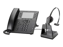 Poly VVX 450 - VoIP-telefon - treveis anropskapasitet SRTP, SIP, SDP - 12 linjer - svart - statslig GSA - TAA-samsvar