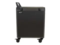 DICOTA - Vogn (kun lading) - robust for 20 nettbrett / notebook-er - l&#229;sbar - aluminium (etui) - s&#248;lv - utgang: AC 230 V