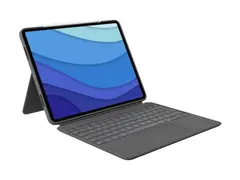 Logitech Combo Touch - Tastatur og folioveske med styrepute - bakbelysning - Apple Smart connector - QWERTY - Nordisk (dansk/finsk/norsk/svensk) - grafitt - for Apple 11-inch iPad Pro (M4)