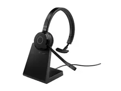 Jabra Evolve 65 TE Mono - Hodesett on-ear - Bluetooth - tr&#229;dl&#248;s - USB-A via Bluetooth-adapter - lydisolerende - Certified for Microsoft Teams