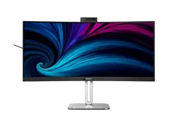 Philips 34B2U6603CH - 6000 Series - LED-skjerm kurvet - 34&quot; - 3440 x 1440 WQHD @ 120 Hz - VA - 550 cd/m&#178; - 4000:1 - DisplayHDR 400 - 4 ms - Thunderbolt 4, 2xHDMI, DisplayPort - h&#248;yttalere - koksgr&#229;