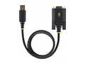 StarTech.com 6.6ft/2m USB to Null Modem Serial Adapter Cable, FTDI, RS232 USB / seriell-kabel - USB (hann) til DB-9 (hann) - 2 m - svart