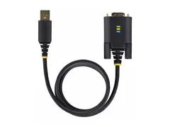 StarTech.com 6.6ft/2m USB to Null Modem Serial Adapter Cable, FTDI, RS232 USB / seriell-kabel - USB (hann) til DB-9 (hann) - 2 m - svart