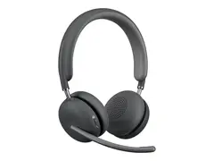 Logitech Zone Wireless 2 - Hodesett - on-ear Bluetooth - tr&#229;dl&#248;s - aktiv st&#248;ydemping - USB-C via Bluetooth-adapter - grafitt - Certified for Microsoft Teams