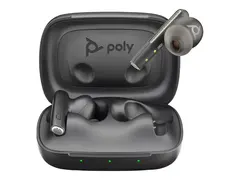 Poly Voyager Free 60 UC - True wireless-hodetelefoner med mikrofon i &#248;ret - Bluetooth - aktiv st&#248;ydemping - USB-A via Bluetooth-adapter - karbon sort - Zoom Certified