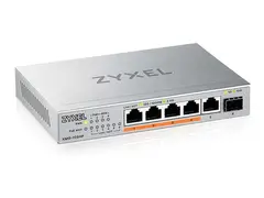 Zyxel XMG-100 Series XMG-105HP Switch - ustyrt - ikke-styrt - 5 x 100/1000/2.5G (PoE++) + 1 x Gigabit SFP / 10 Gigabit SFP+ - stasjon&#230;r, veggmonterbar - PoE++ (70 W)