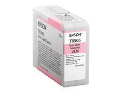 Epson T8506 - 80 ml - livlig lys magenta original - blekkpatron - for SureColor SC-P800