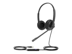 Yealink UH34 Mono - Hodesett - on-ear - kablet USB - svart - Certified for Microsoft Teams