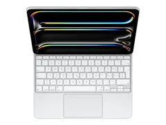 Apple Magic Keyboard - Tastatur og folioveske med styrepute - bakbelysning - Apple Smart connector - QWERTZ - Sveitsisk - hvit