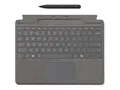 Microsoft Surface Pro Keyboard for Business Tastatur - med pennelagring - med akselerometer, styreplate - bakbelysning - QWERTY - Italiensk - platina - med Slim Pen - for Surface Pro 10 for Business, Pro 8 for Business, Pro 9 for Business, Pro X