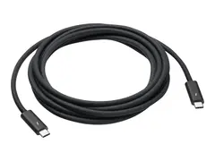 Apple Thunderbolt 4 Pro - Thunderbolt-kabel 24 pin USB-C (hann) til 24 pin USB-C (hann) - USB 3.2 / USB4 / Thunderbolt 3 / Thunderbolt 4 / DisplayPort - 3 m - aktiv, st&#248;tte for kjedekopling - svart