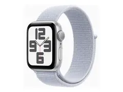 Apple Watch SE (GPS) - 2. generasjon 40 mm - s&#248;lvaluminium - smartklokke med sportssl&#248;yfe - myk dobbeltlagsnylon - blue cloud - h&#229;ndleddst&#248;rrelse: 130-200 mm - 32 GB - Wi-Fi 4, Bluetooth - 26.4 g