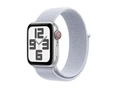 Apple Watch SE (GPS + Cellular) 2. generasjon - 40 mm - s&#248;lvaluminium - smartklokke med sportssl&#248;yfe - myk dobbeltlagsnylon - blue cloud - h&#229;ndleddst&#248;rrelse: 130-200 mm - 32 GB - LTE, Wi-Fi 4, Bluetooth - 4G - 27.8 g